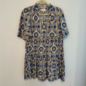 Tuckernuck Soleil Medalllion Crawford Dress Blue, size Medium